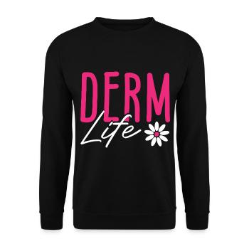 Skin Skin Care Hair Derm Life Dermatologist - Unisex Sweatshirt - black - Front - Alina (178cm) & Michal (187cm)