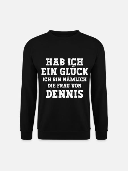 Ich bin die Frau von Dennis Hochzeit - Unisex Pullover - Schwarz