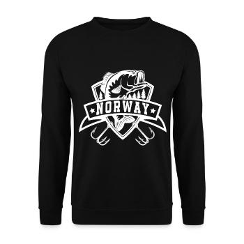 Norvège Pêche - Sweat-shirt Unisexe - noir - Devant - Alina (178cm) & Michal (187cm)