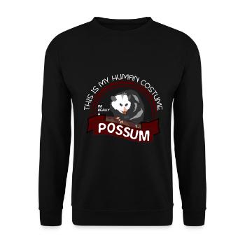 Opossum - Unisex Pullover - Schwarz - Vorne - Alina (178cm) & Michal (187cm)