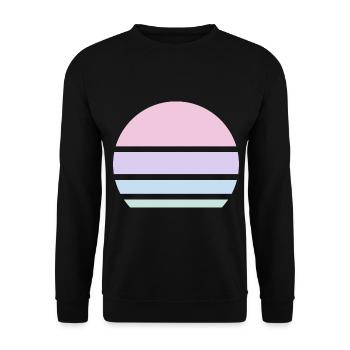 Sun Pastel Retro Pattern Vintage - Unisex Sweatshirt - black - Front - Alina (178cm) & Michal (187cm)