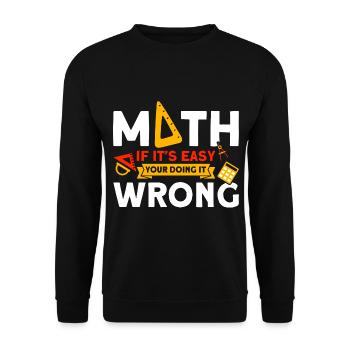 Math Mathematics Science Math Gift - Unisex Sweatshirt - black - Front - Alina (178cm) & Michal (187cm)