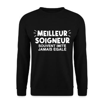 Soigneur | Je suis le meilleur Soigneur - Sweat-shirt Unisexe - noir - Devant - Alina (178cm) & Michal (187cm)