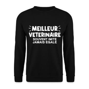 Vétérinaire | Je suis le meilleur Vétérinaire - Sweat-shirt Unisexe - noir - Devant - Alina (178cm) & Michal (187cm)