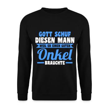 Patenonkel Pate Onkel - Unisex Pullover - Schwarz - Vorne - Alina (178cm) & Michal (187cm)