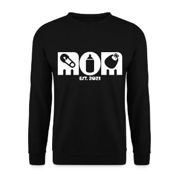 2023, Maman en devenir, annonce de grossesse - Sweat-shirt Unisexe - noir - Devant - Alina (178cm) & Michal (187cm)