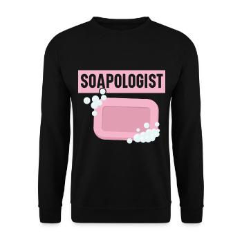 Soapologist Handmade Soap Soap Soap Maker - Unisex Sweatshirt - black - Front - Alina (178cm) & Michal (187cm)