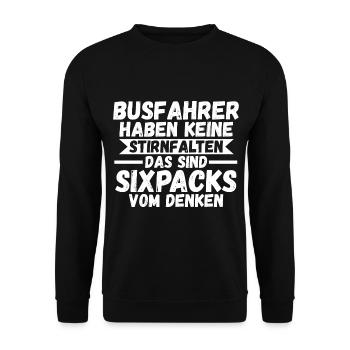 Bus Busfahrer - Unisex Pullover - Schwarz - Vorne - Alina (178cm) & Michal (187cm)