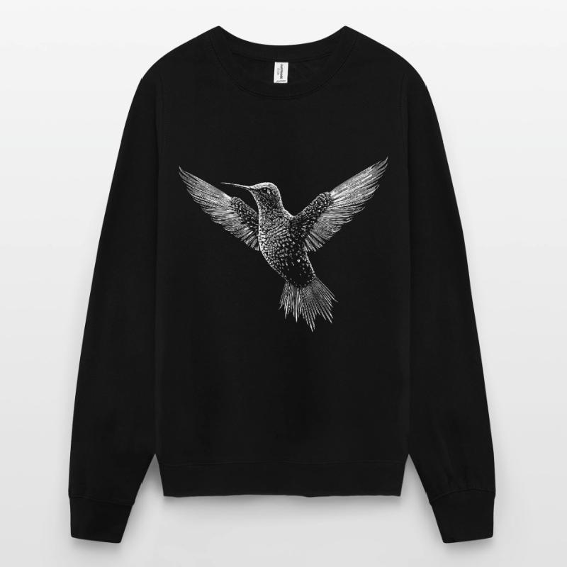 Colibri, oiseau mignon en code ASCII Sweat-shirt Unisexe