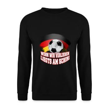 If We Win, It's Me – Soccer Shirt - Unisex Sweatshirt - black - Front - Alina (178cm) & Michal (187cm)