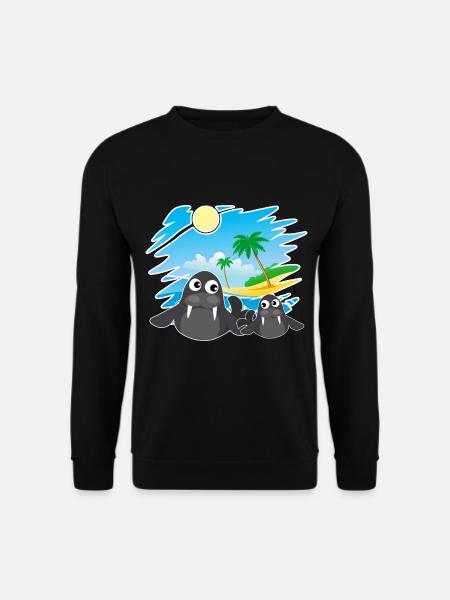 Cute Walrus - Unisex Sweatshirt - black