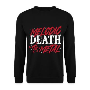 Trash Music Heavy Rock Music Melodic Death Metal - Unisex Sweatshirt - black - Front - Alina (178cm) & Michal (187cm)