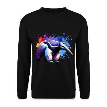 Anteater - Unisex Sweatshirt - black - Front - Alina (178cm) & Michal (187cm)