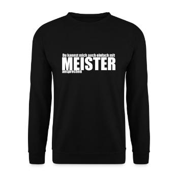 master - Unisex Sweatshirt - black - Front - Alina (178cm) & Michal (187cm)