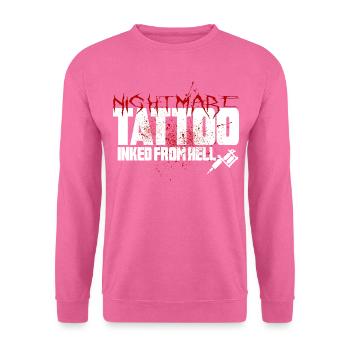 Nightmare Tattoo inked from hell Horror Skull - Unisex Sweatshirt - pink - Front