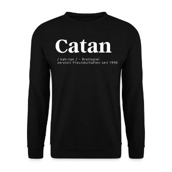 Siedler Freundschaft Brettspiel Geschenk - Unisex Pullover - Schwarz - Vorne - Alina (178cm) & Michal (187cm)
