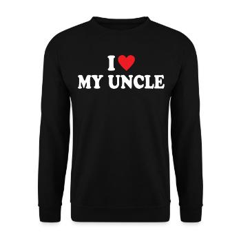 I Love My Uncle - Unisex Sweatshirt - black - Front - Alina (178cm) & Michal (187cm)