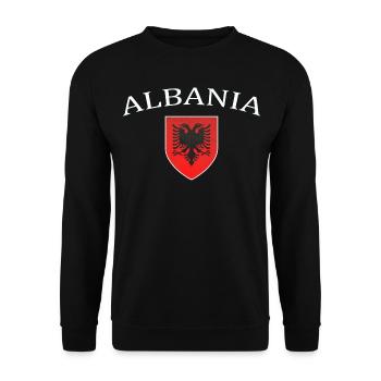Albania, Albanien, Balkan - Unisex Pullover - Schwarz - Vorne - Alina (178cm) & Michal (187cm)