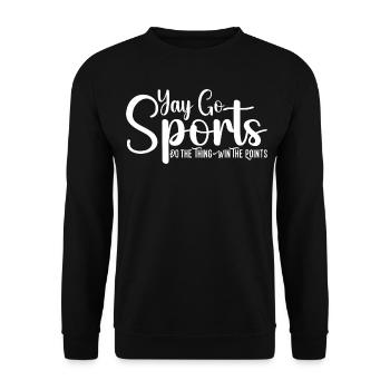 Yay Go Sports Do the Thing Win The Points - Sweat-shirt Unisexe - noir - Devant - Alina (178cm) & Michal (187cm)