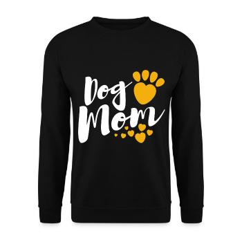 Dog Mom Dogs Motif - For Dog Moms - Unisex Sweatshirt - black - Front - Alina (178cm) & Michal (187cm)