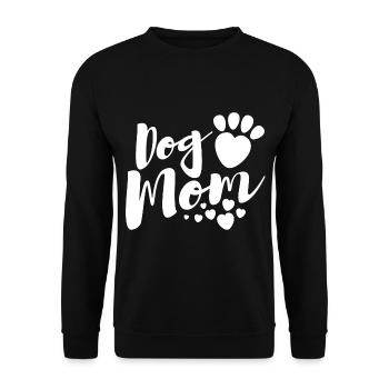 Dog Mom Dogs Motif - For Dog Moms - Unisex Sweatshirt - black - Front - Alina (178cm) & Michal (187cm)