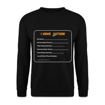 Autism tap - Sweat-shirt Unisexe - noir - Devant - Alina (178cm) & Michal (187cm)