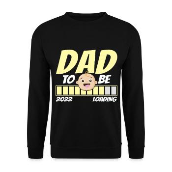 Werde Vater 2022 Loading Papa - Unisex Pullover - Schwarz - Vorne - Alina (178cm) & Michal (187cm)
