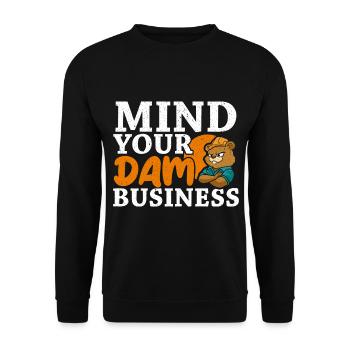of your dam business Wildlife Animal - Unisex Sweatshirt - black - Front - Alina (178cm) & Michal (187cm)