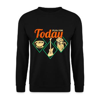 Rock and Roll and Beer - Unisex Sweatshirt - black - Front - Alina (178cm) & Michal (187cm)