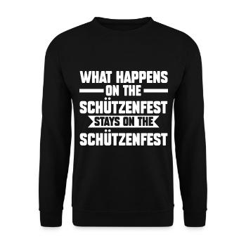 Schützenverein Schützenfest - Unisex Pullover - Schwarz - Vorne - Alina (178cm) & Michal (187cm)