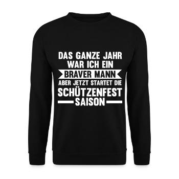 Schützenverein Schützenfest - Unisex Pullover - Schwarz - Vorne - Alina (178cm) & Michal (187cm)
