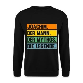 Joachim - Unisex Pullover - Schwarz - Vorne - Alina (178cm) & Michal (187cm)