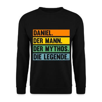 Daniel - Unisex Pullover - Schwarz - Vorne - Alina (178cm) & Michal (187cm)