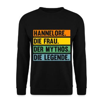 Hannelore - Unisex Pullover - Schwarz - Vorne - Alina (178cm) & Michal (187cm)