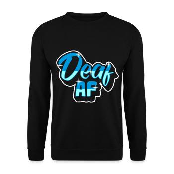 Langue des signes sourde Fierté sourde - Sweat-shirt Unisexe - noir - Devant - Alina (178cm) & Michal (187cm)