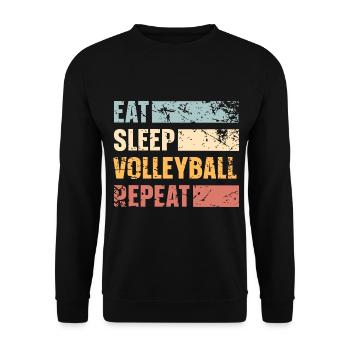 Volleyball - Unisex Sweatshirt - black - Front - Alina (178cm) & Michal (187cm)
