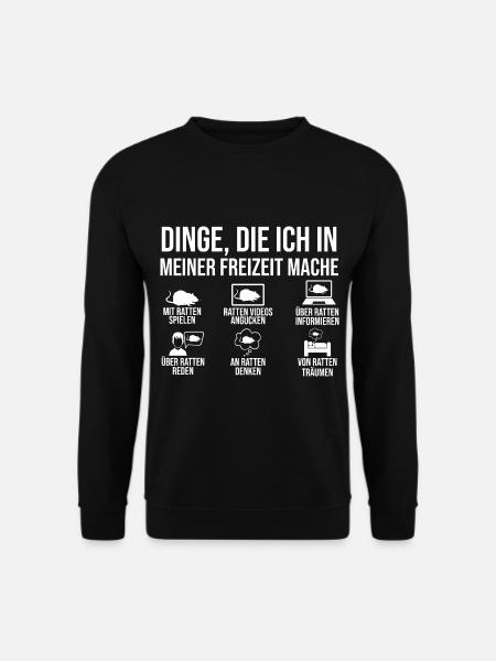 Nagetier Ratte Ratten - Unisex Pullover - Schwarz