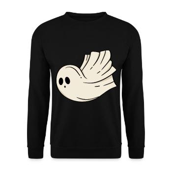 Halloween fantôme - Sweat-shirt Unisexe - noir - Devant - Alina (178cm) & Michal (187cm)