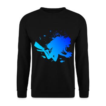 Scuba Diver Tauchen Plongée sous-marine Taucher - Sweat-shirt Unisexe - noir - Devant - Alina (178cm) & Michal (187cm)