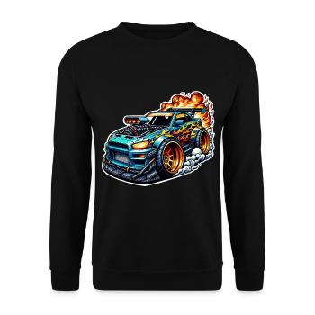 Sports Car Tuning Car - Unisex Sweatshirt - black - Front - Alina (178cm) & Michal (187cm)