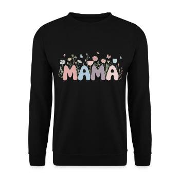 Mama - Unisex Pullover - Schwarz - Vorne - Alina (178cm) & Michal (187cm)