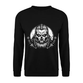 Mythologie nordique Viking Guerrier Valhalla - Sweat-shirt Unisexe - noir - Devant - Alina (178cm) & Michal (187cm)