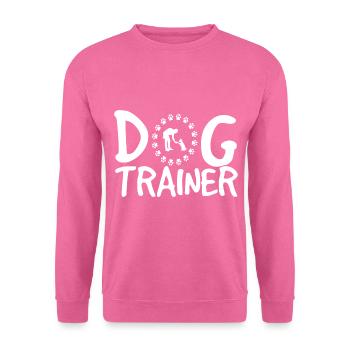 Dresseur de chiens dresseur de chiens pattes de chien école de chiens - Sweat-shirt Unisexe - rose - Devant