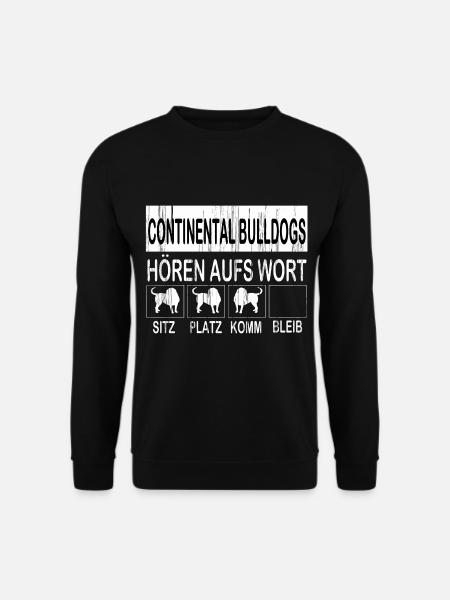 Continental Bulldog Hunde Geschenk Hund - Unisex Pullover - Schwarz