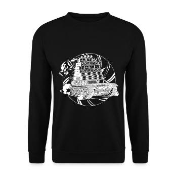 Tekno Nomads Pirate Sound System - Unisex Sweatshirt - black - Front - Alina (178cm) & Michal (187cm)