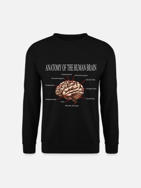 ANATOMIE DES GEHIRNS NEUROWISSENSCHAFT GESCHENK - Unisex Pullover - Schwarz