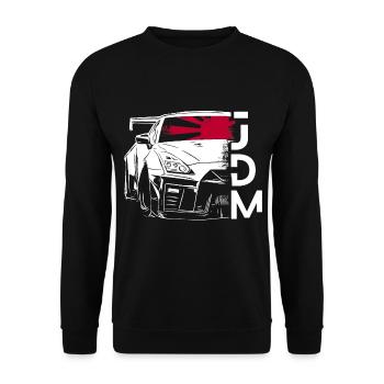 If one day the speed kills me.. / Paul Walker JDM - Unisex Pullover - Schwarz - Vorne - Alina (178cm) & Michal (187cm)