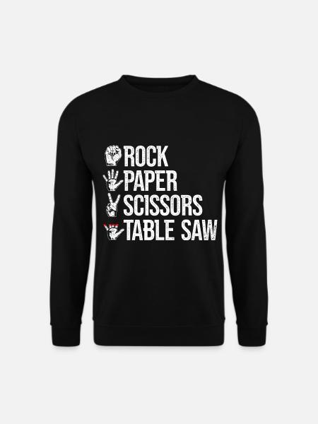 Rock Paper Scissors Table Saw - Unisex Pullover - Schwarz