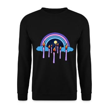 Candles Sky Beyond Rainbow Reincarnation - Unisex Sweatshirt - black - Front - Alina (178cm) & Michal (187cm)