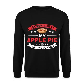 Kuchen Liebhaber Cupcake Liebhaber Apfelkuchen - Unisex Pullover - Schwarz - Vorne - Alina (178cm) & Michal (187cm)
